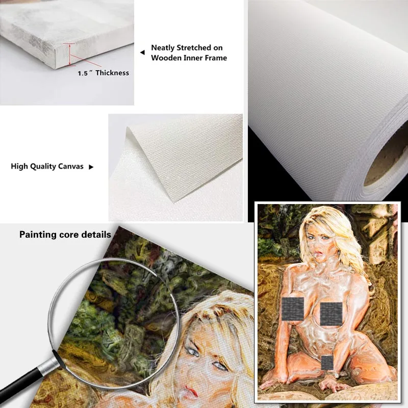 

Picture Canvas Printed Painting European and American Sexy Actresses Wall Art Poster for Living Room Decor No Frame