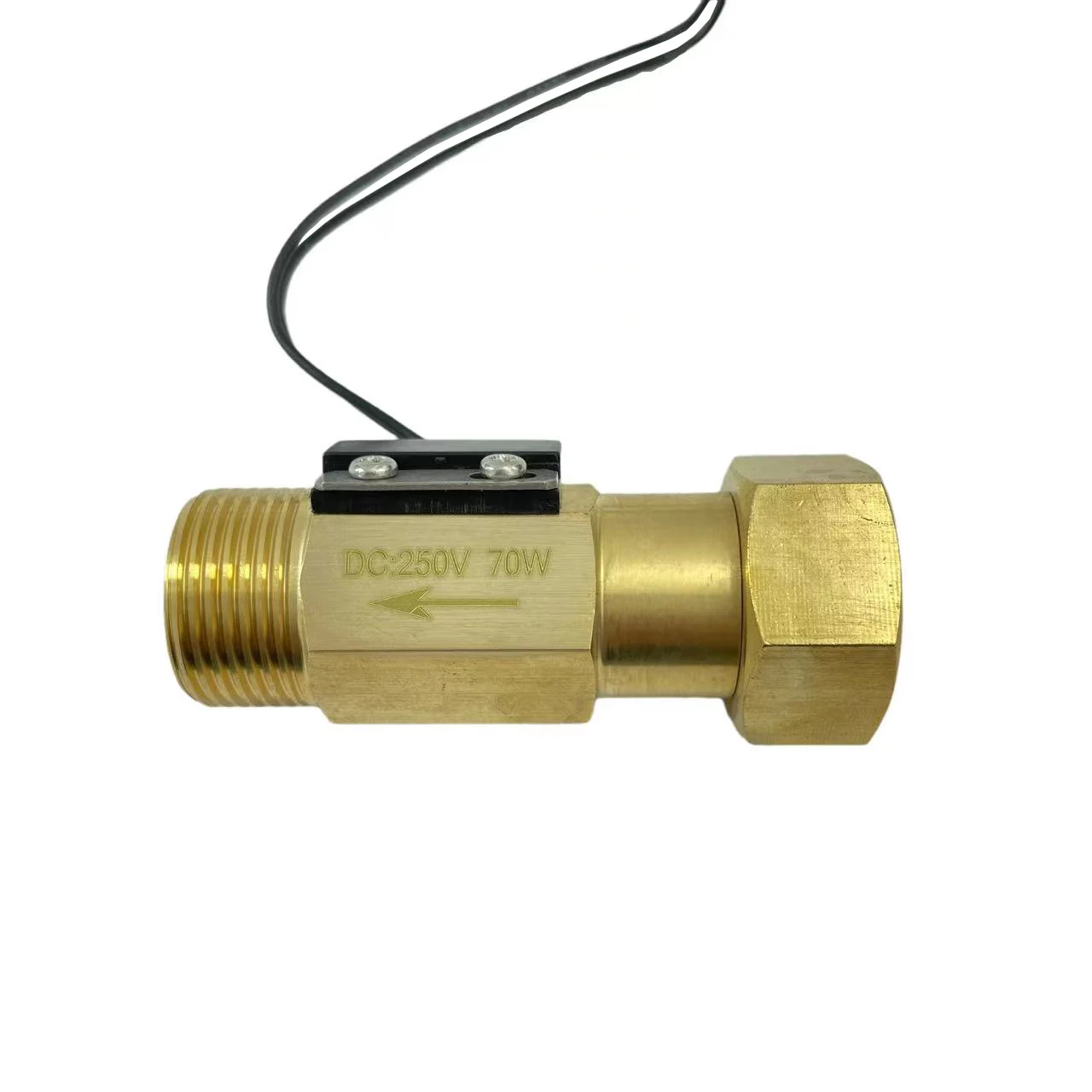 Датчик-переключатель потока USM-FS43TC с реечным магнитом из латуни, 2.5-26 л/мин, 24 В постоянного тока, 70 Вт, 2 провода Saier iSentrol on.