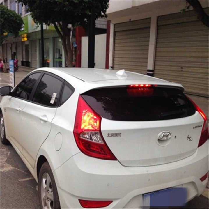 Для спойлера Verna хэтчбек 2011-2015 материал ABS заднее крыло автомобиля грунтовка цвет