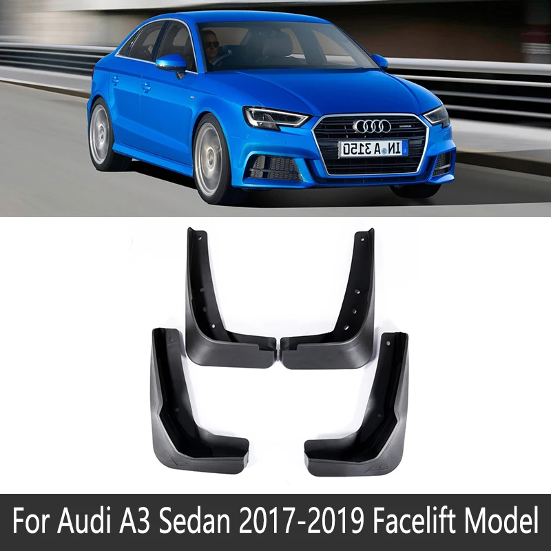Fit Facelift Model Автомобильный брызговик для Audi A3 для салона седана 2013~ Fender брызговик закрылки аксессуары для брызговиков - Название цвета: Fit Facelift Model