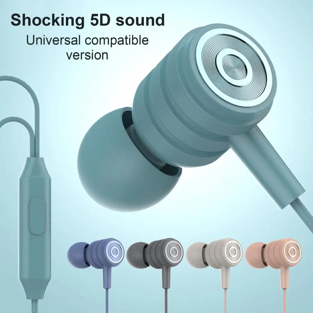 

Lightweight Universal Wired Earphone with 3.5mm Jack Microphone Noise Isolation