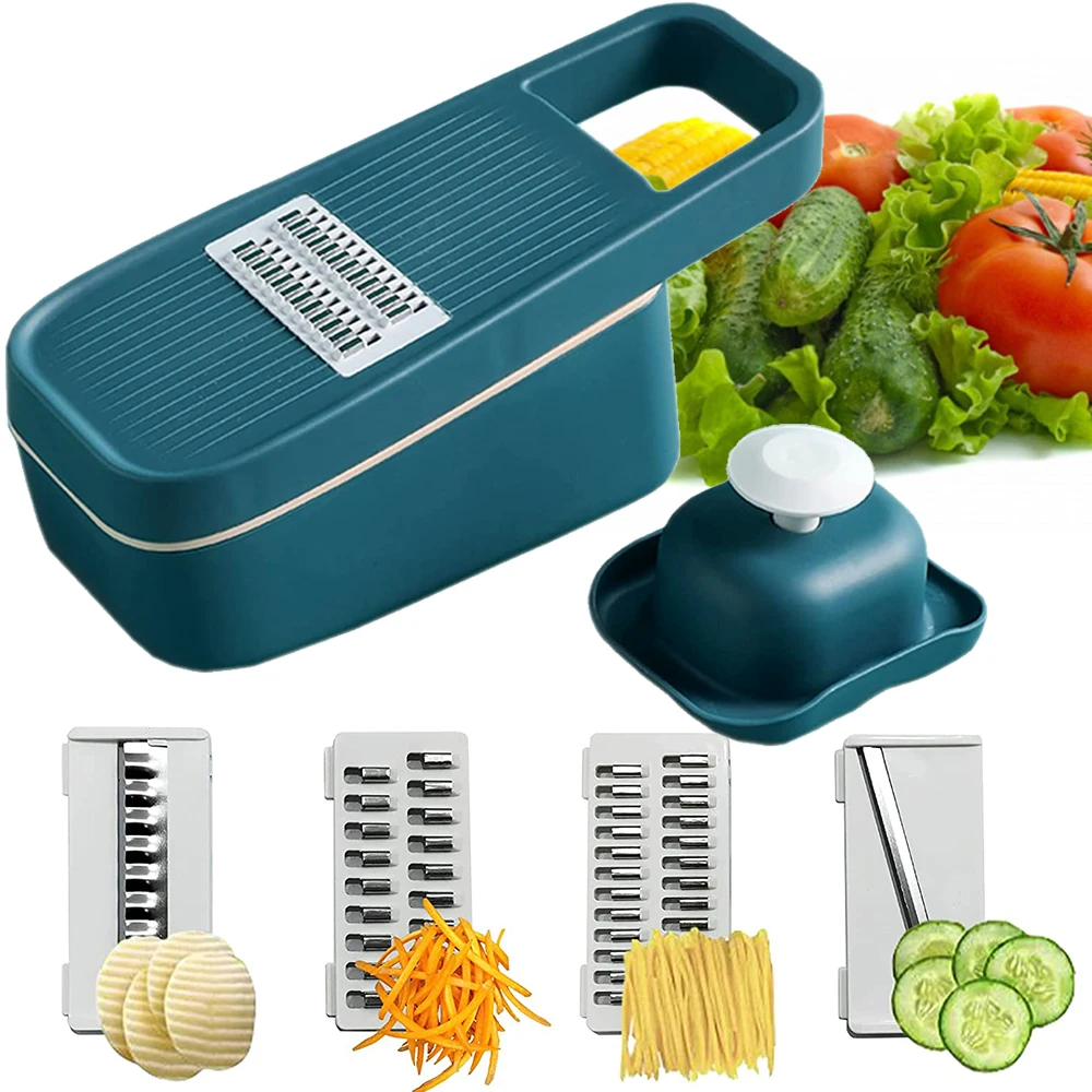 12 шт. овощерезка резак для овощей Терка чипсов мяса лука измельчитель Контейнер