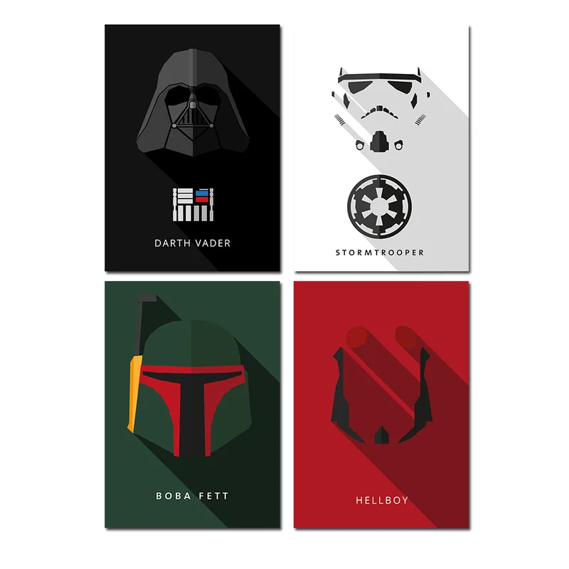 

Star Wars Movie Abstract Art Poster and Print Bedroom Wall Art Picture for Living Kids Home Decoration