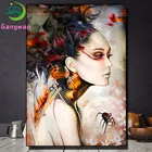 Красивая Фантастическая Женская 5d алмазная вышивка, алмазная живопись своими руками, наборы для вышивки крестиком, полноразмернаякруглая Алмазная мозаика, домашний декор