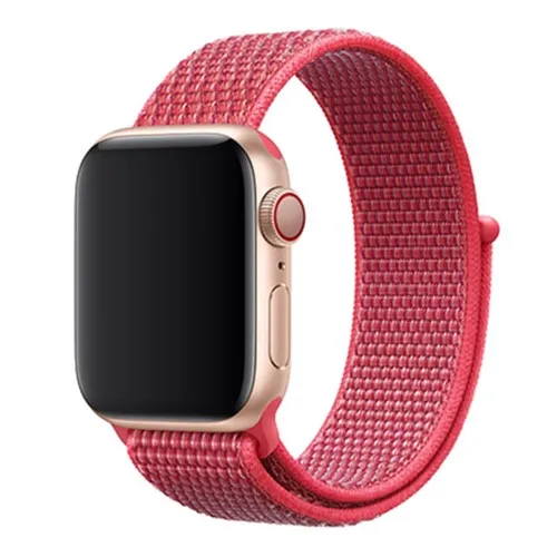 NEW Hibiscus Нейлоновый ремешок для Apple Watch band 42 мм 38 мм iWatch 4 band 44 мм 40 мм Браслет спортивная петля ремешок для часов correa ремень дышащий - Цвет ремешка: NEW Hibiscus