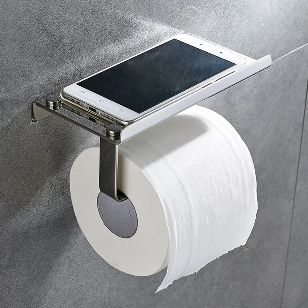 Держатель для туалетной бумаги с полкой телефона держатель рулона салфеток из