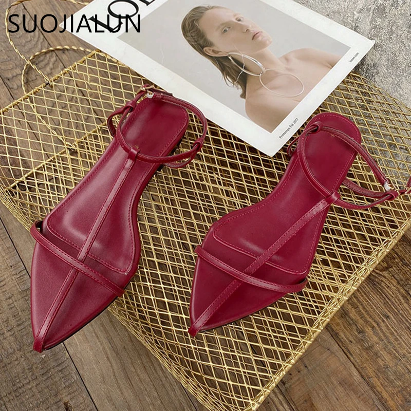 SUOJIALUN/2020 Женские брендовые сандалии Новая Летняя женская обувь Пляжные