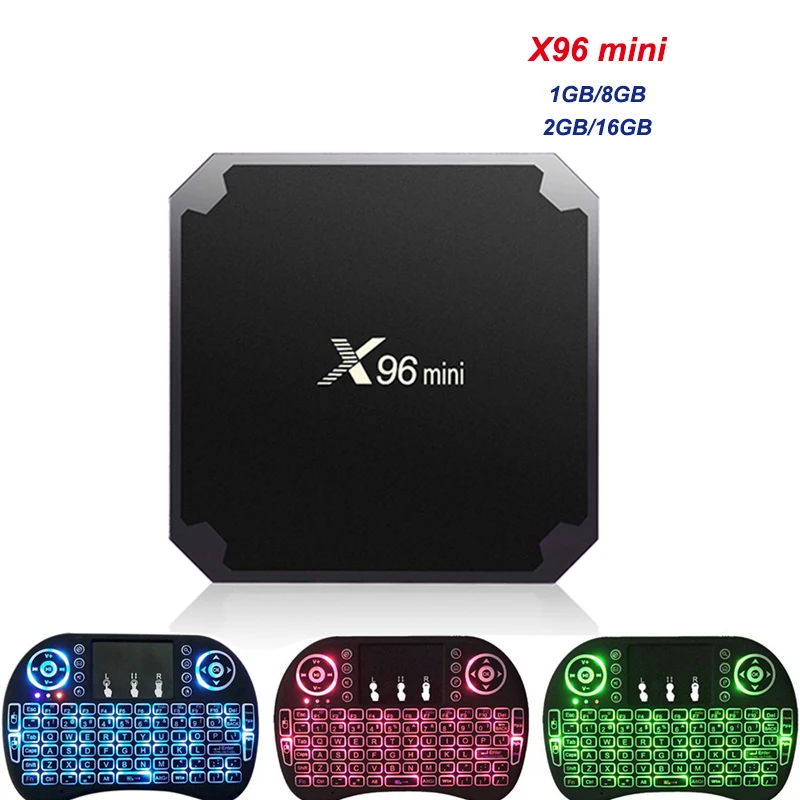 X96mini Android 7.1 X96 mini Smart TV BOX android tv wifi box S905W Quad Core support 2.4G Wireless WIFI media Set-Top Box | Электроника