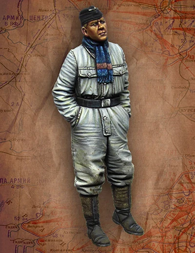 1/35 старинный человек Стенд в зимний модельная фигурка из смолы наборы