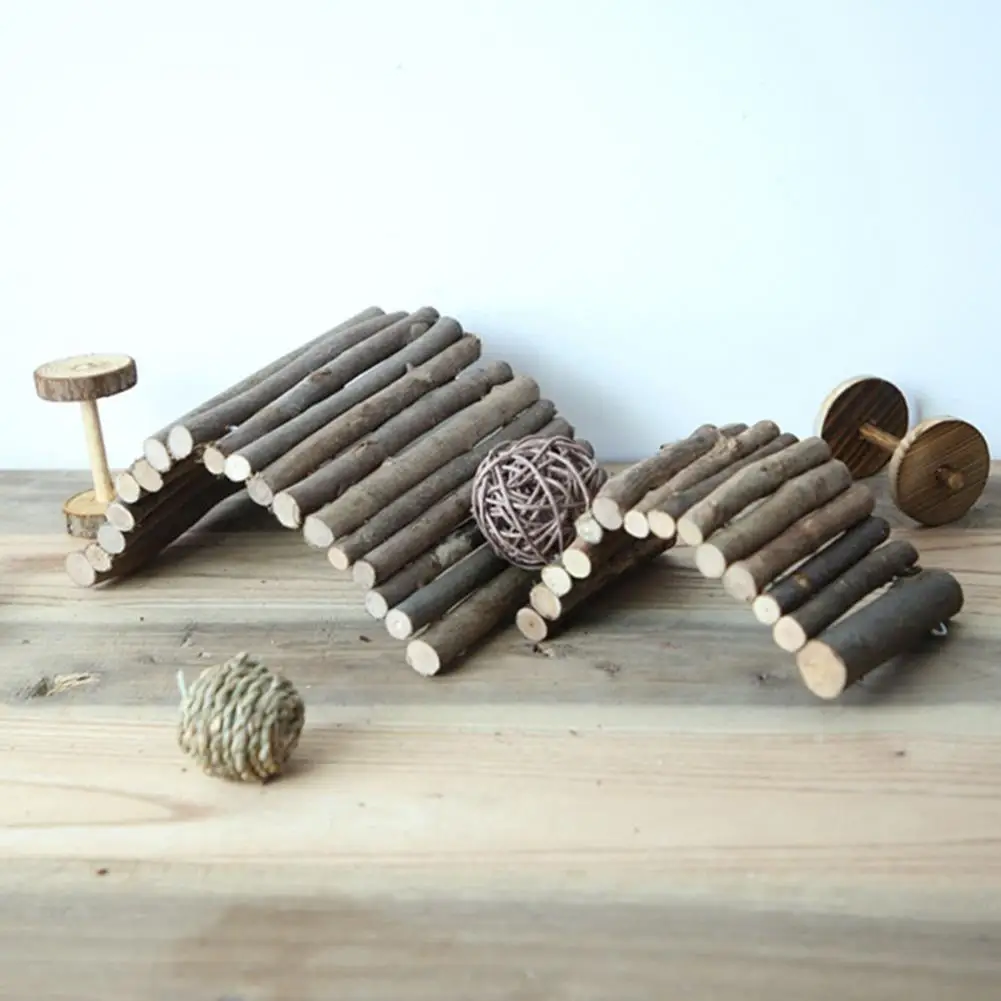 Деревянный забор мост Нетоксичная игрушка хомяк морские свинки Ежик для