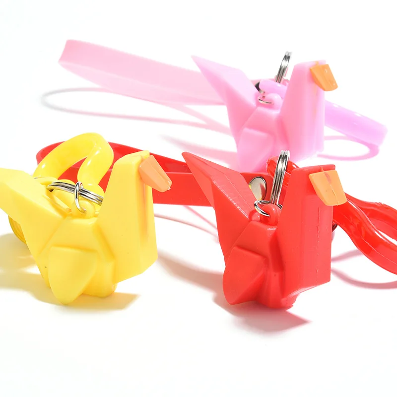 Креативный мультяшный брелок из ПВХ с тысячечными бумажными кранами подвеска на