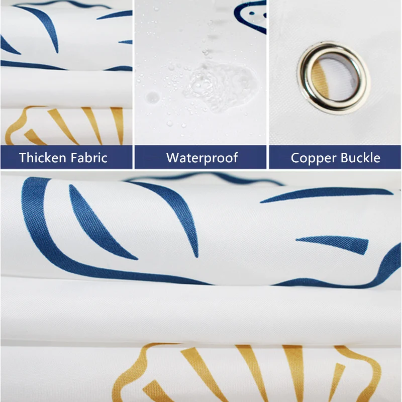 Душ Шторы Современный Морской Стиль Морская звезда в виде ракушки прозрачный PEVA