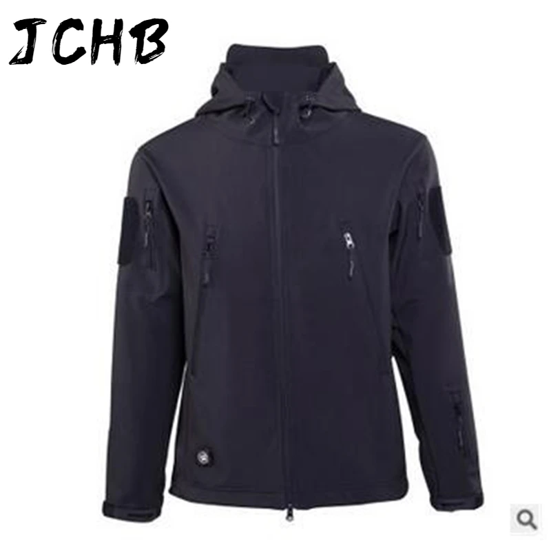 

Free shark shipping,New skin warm camouflage fleece thickening tactics of men's outdoorwear Hooded jacket