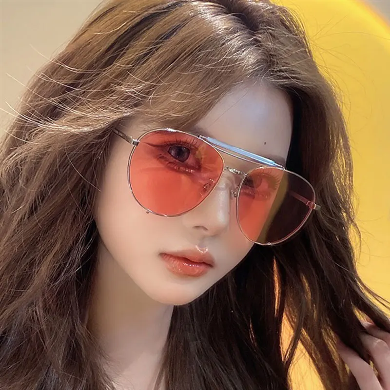 

GM fashion pilot Metal frame sunglasses Gentle MIOMIO Leisure travel sunglasses Suitable for big face With original box