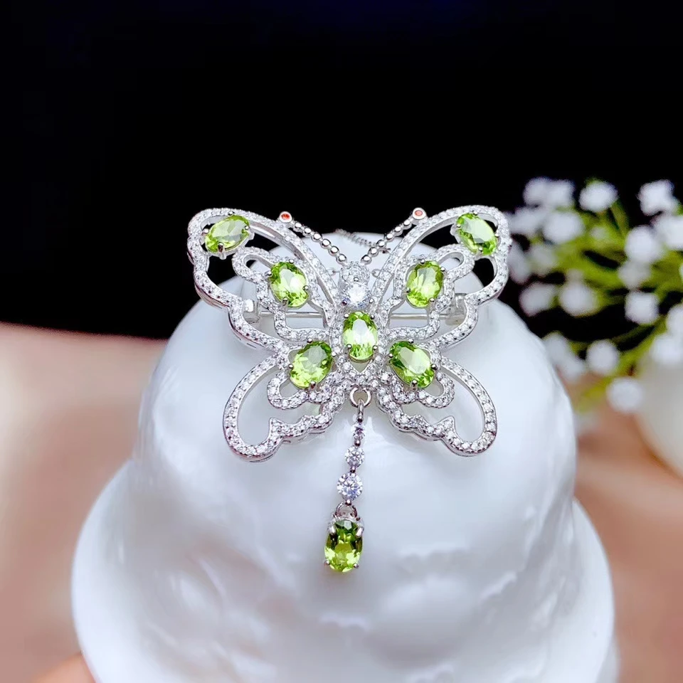 Ожерелье женское с натуральным драгоценным камнем серебро 925 пробы|Подвески| |