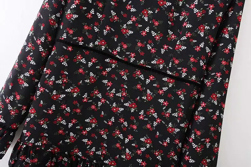 Yd50 9087 Европейское и американское модное платье с оборками принтом женское vestidos de