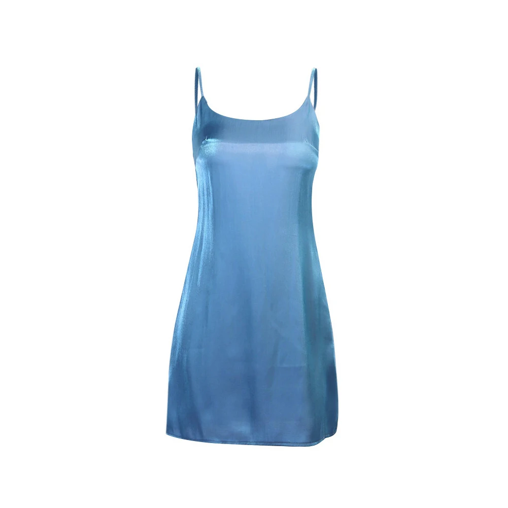 Женское однотонное платье с открытой спиной летнее модное без рукавов для