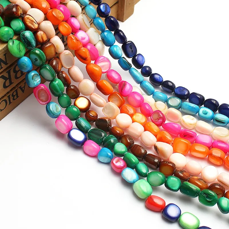 6-10 мм Гладкие зернистые жемчужные гравийные бусины круглые незакрепленные для