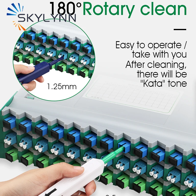 Skylynn High Quality Pen type Tools 1.25mm LC/MU 2.5mm SC/FC/ST One Click Fiber Optic Connector Cleaner