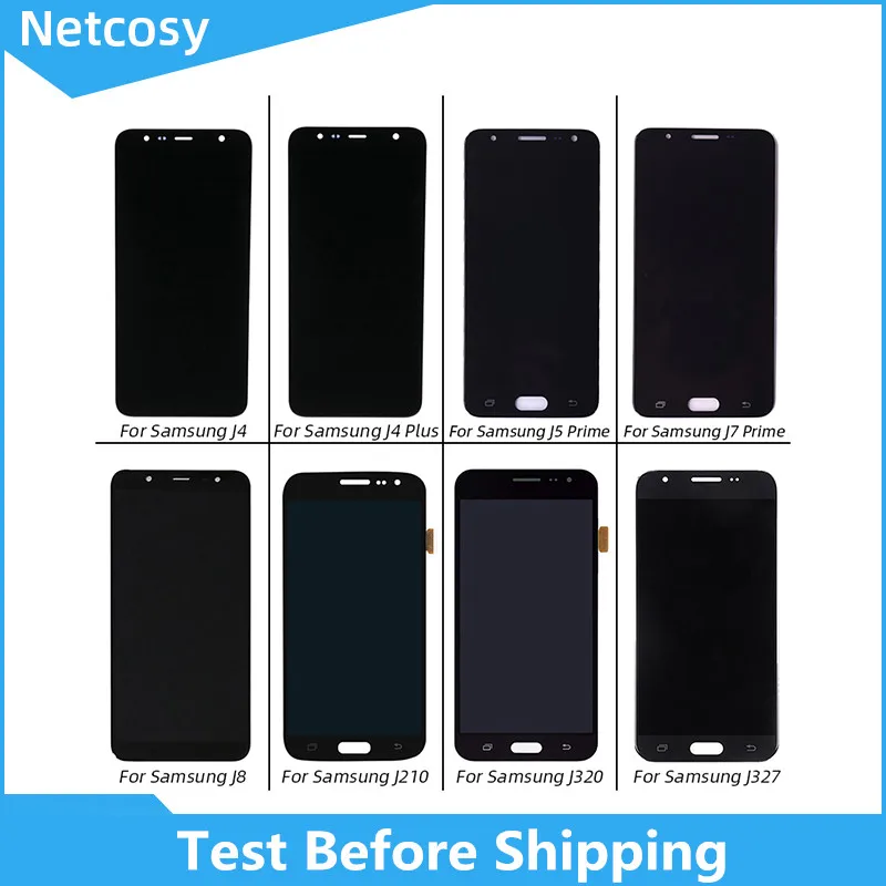 ЖК-дисплей сенсорный дигитайзер для samsung J4 J4P J6P J5 J7 J8 J210 J320 J327 Высокое качество Замена ЖК сенсорный экран