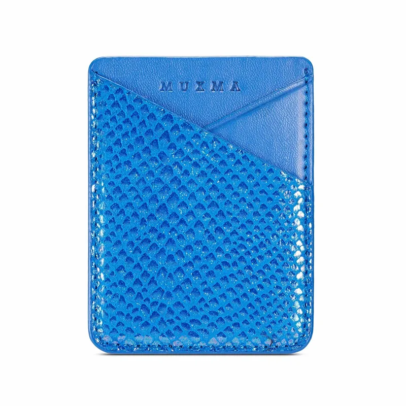 Blue Универсальный держатель для карт ID телефона с блестящими блестками чехол для кредитной карты клейкая наклейка держатель для карточек сотового телефона - Цвет: Blue