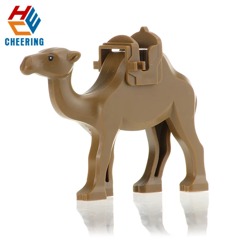 Один продажа строительные блоки с милыми животными желтовато коричневый седло