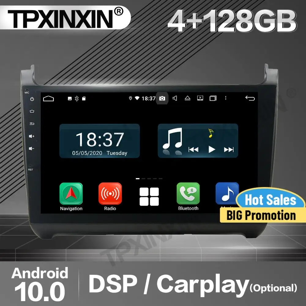 

Автомагнитола Carplay 2 Din, 128G, стерео-приемник, Android, для Volkswagen POLO 2015, DSP, GPS-навигатор, аудиомагнитофон, головное устройство