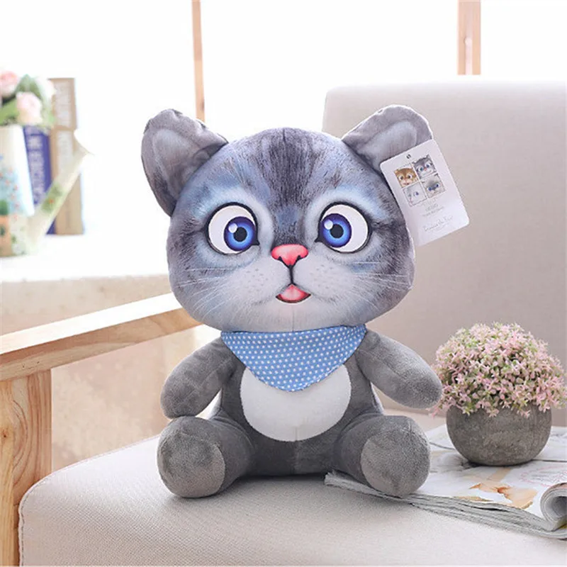 20 см милые мягкие 3D моделирование мягкие игрушки для кошек двустороннее сиденье диван подушка Kawaii Плюшевые Животные Кошки куклы игрушки подарки