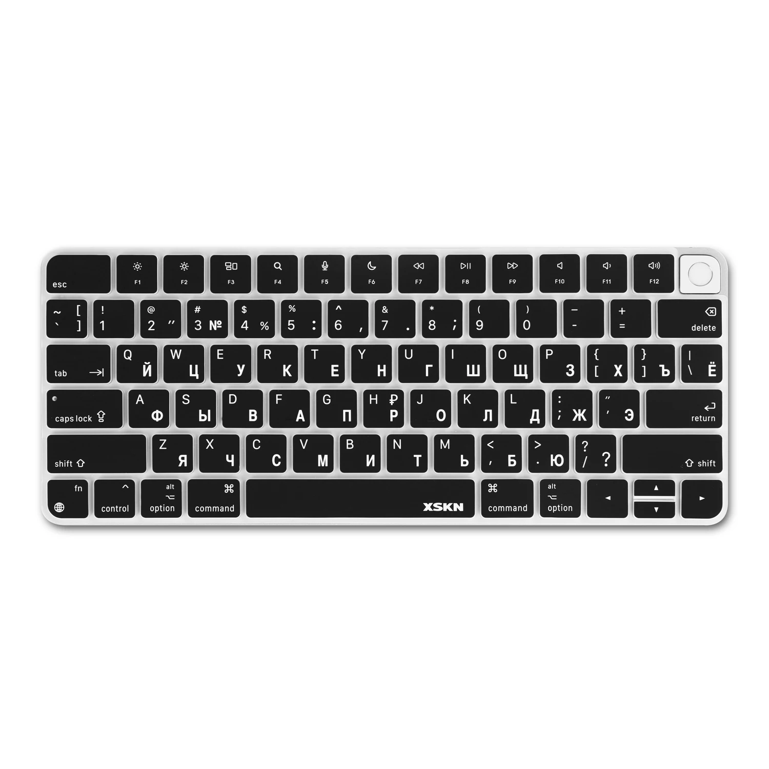 

XSKN Russian Silicone Keyboard Cover for 2021 New Apple iMac 24 inch Magic Keyboard A2449 With Touch ID and A2450 No Touch ID