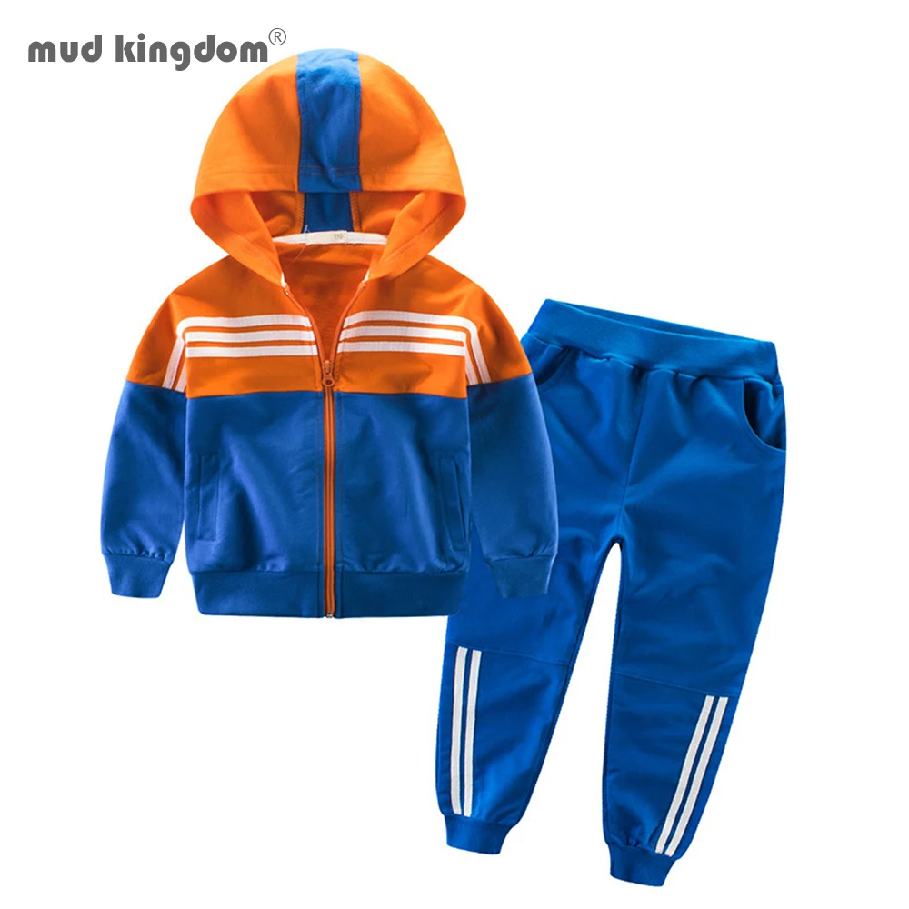

Mudkingdom/комплекты для маленьких мальчиков и девочек на осень и зиму, модная зимняя куртка с капюшоном и с длинными рукавами для детей спортивн...