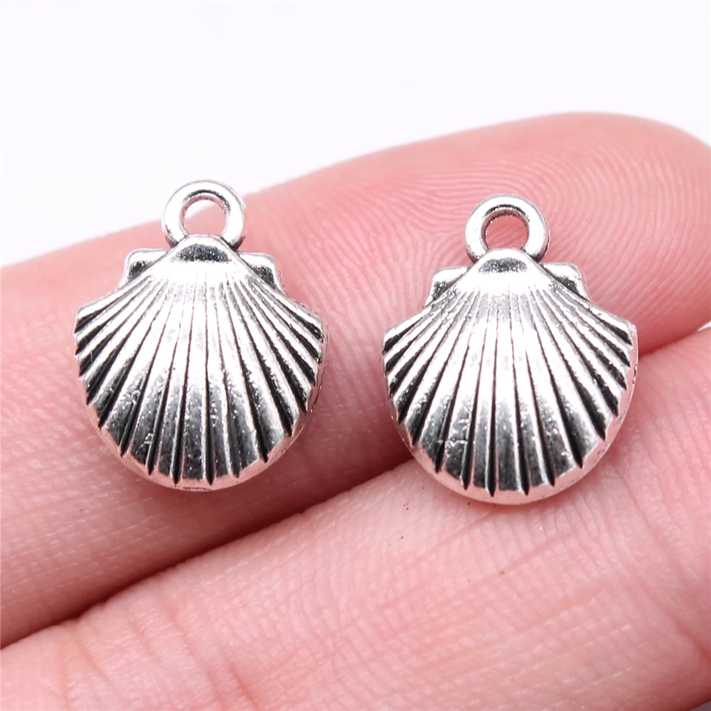 

80 шт., подвески в виде ракушек, 16 х13 мм