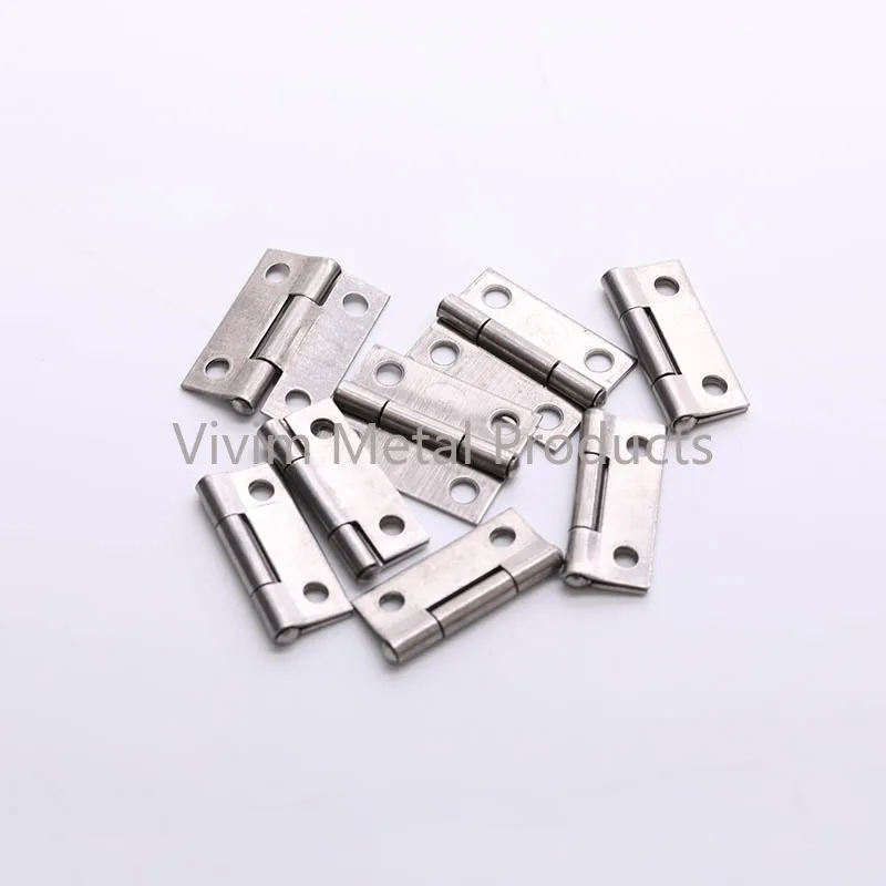 

2 Pcs/Lot Stainless Steel Hinge Length And Width: 25 * 19 * 1.05mm Furniture 4 Holes 1 Inch Furniture Hinge Hardware Accessories