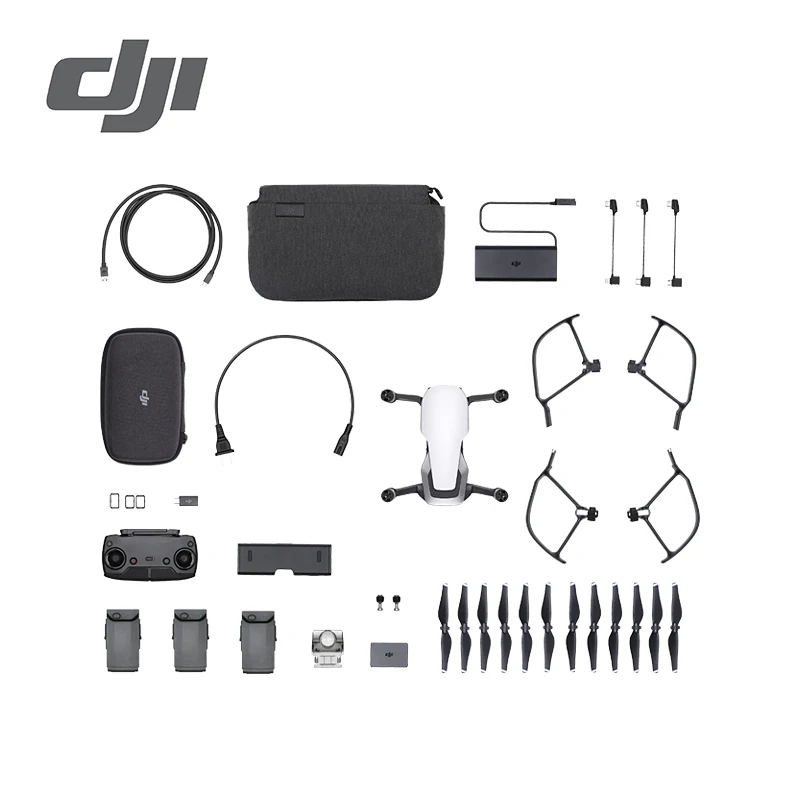 DJI Mavic Air комбо 3-осевому гидростабилизатору и 4K Камера Дрон дополнительными аккумуляторами и запасные пропеллеры для high-end летно-технические характеристики