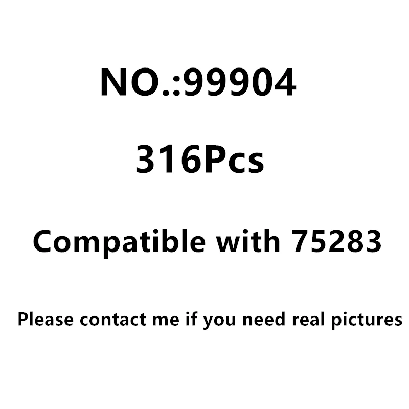 

99904 316 шт., Детский конструктор, совместимый с 75283 блоками