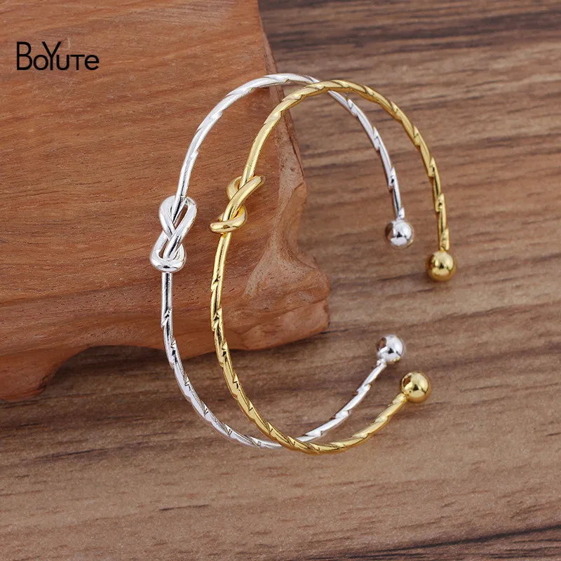 

BoYuTe (10 Pieces/Lot) 67*2MM Iron Metal Bowknot Bracelet Factory Direct Sale Diy Handmade Jewelry Accessories