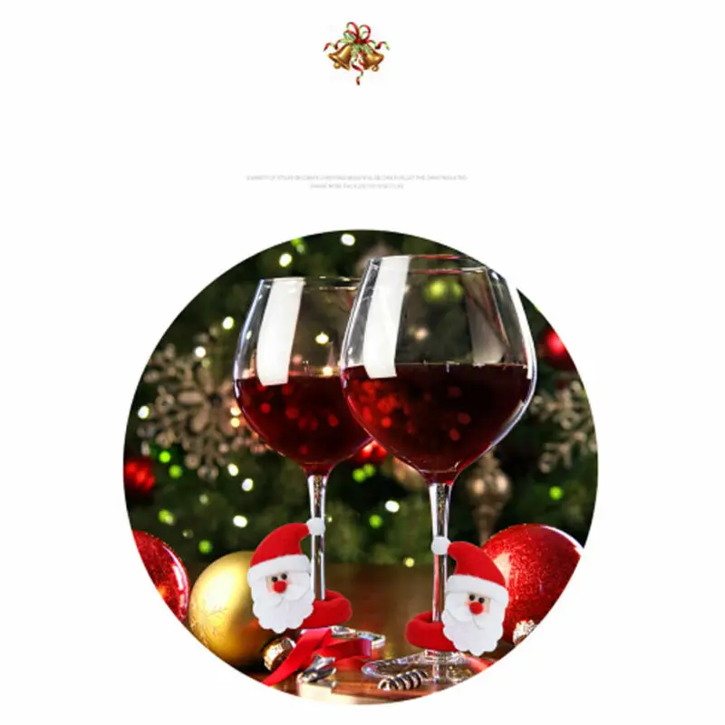 1 шт. Рождественский бокал для вина очарование ткань праздничный Вина Маркеры