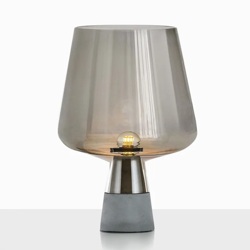 Простой стеклянный цементный Настольный светильник креативный Ретро лофт