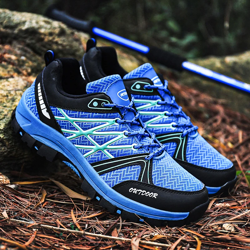 

QGK Mens Hiking Shoes Mountain Climbing Outdoor Trekking Sport Sneakers Hunting Footwear Big Size 45