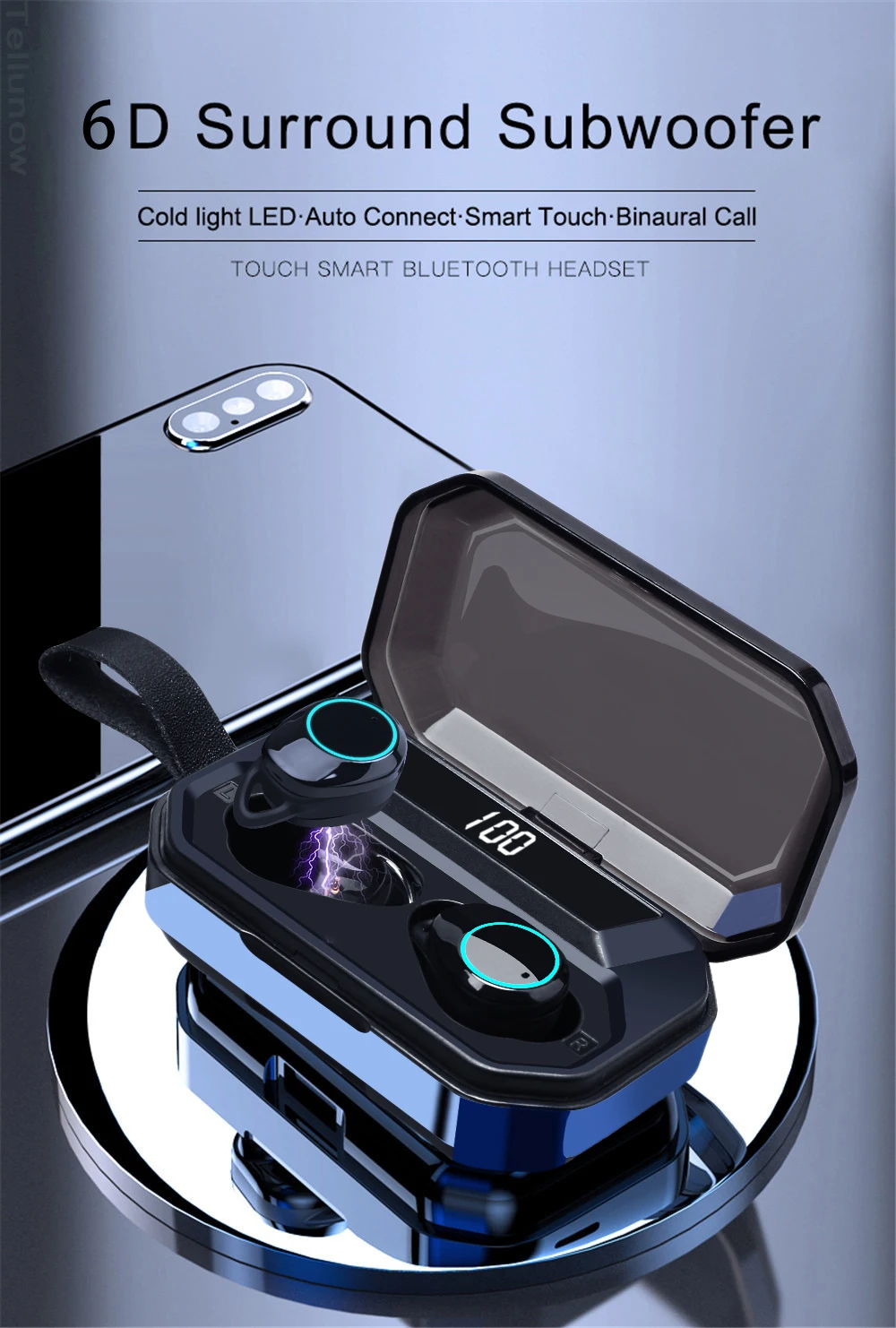 Сенсорная обновленная версия, беспроводные наушники, стерео звук, Bluetooth V5.0, портативная TWS, беспроводной наушник, чехол для зарядки, Спортивная гарнитура с басами