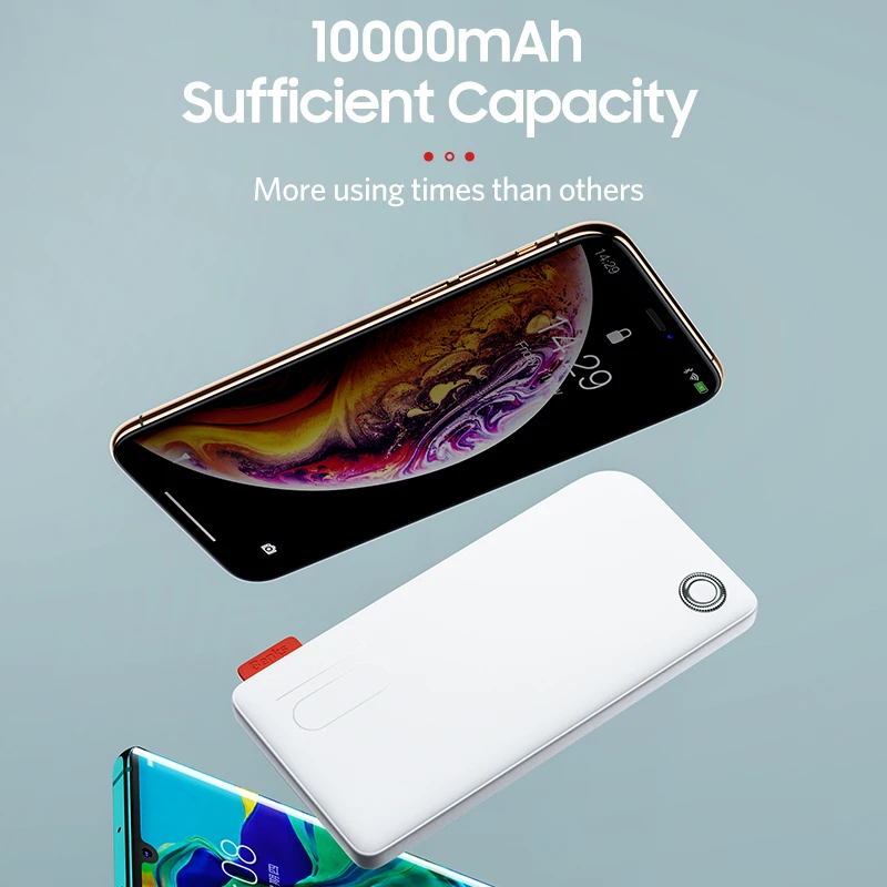 Benks PB11 PD18W 10000mAh банк питания для iPhone Xs Max Быстрая зарядка 3 0 USB C мобильный телефон