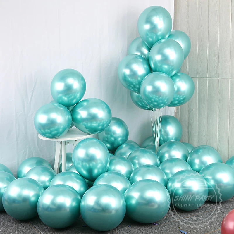 

Thicken Chrome Metallic Latex Ballonnen 5-18Inch Metallic Globos Opblaasbare Helium Ballon Birthday Party Wedding Decor Ballon