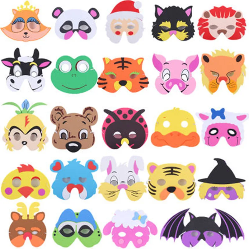Маска из ЭВА с мультяшными животными для детей мальчиков девочек сценические