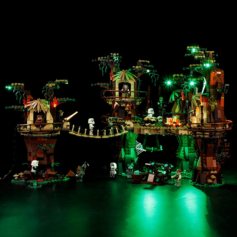 Светодиодный светильник для Lego 10236 деревня эвоков в сборе квадратный совместимый