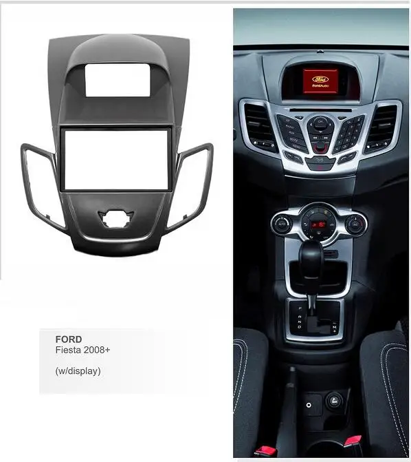 Двойной Дин Aftermarket DVD Fascia Для Ford Fiesta 2008 + с выключателем радио приборная отделка