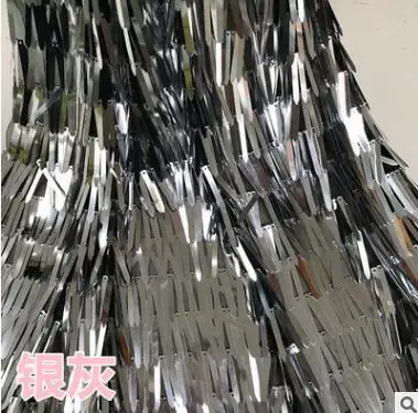 as picture Большие длинные пайетки вышивка тканевая кисточка дизайнерские DIY вечерние женские платья блестки Ткань для шитья по двору 90x125 см - Цвет: as picture