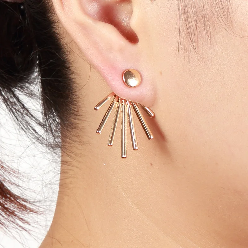 

New Korean women's stud earrings rotating simple Creativity earings for women Jewelry Accessories