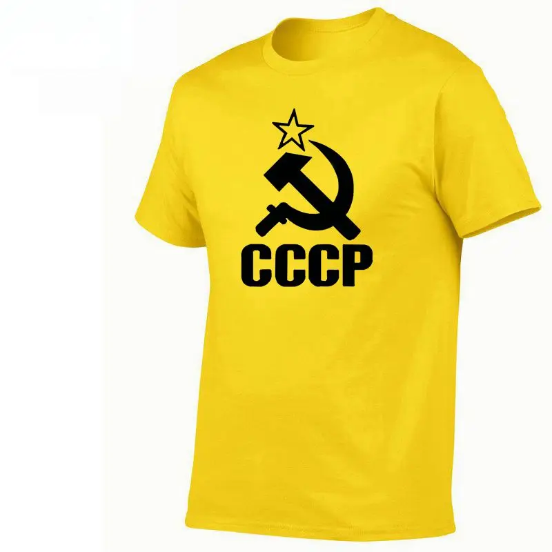 19 Летние русские футболки CCCP для мужчин, футболки с коротким рукавом, футболки с круглым вырезом из хлопка для мужчин - Цвет: 19