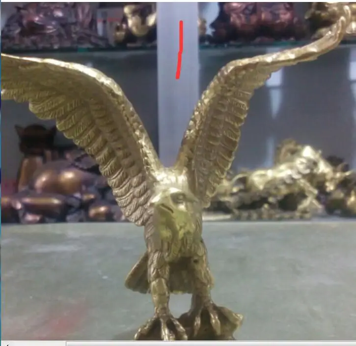 select colour Free Chinese Fengshui Brass king of birds Eagle Hawk Animal sculpture Statue bronze factory outlets high 12cm | Дом и сад