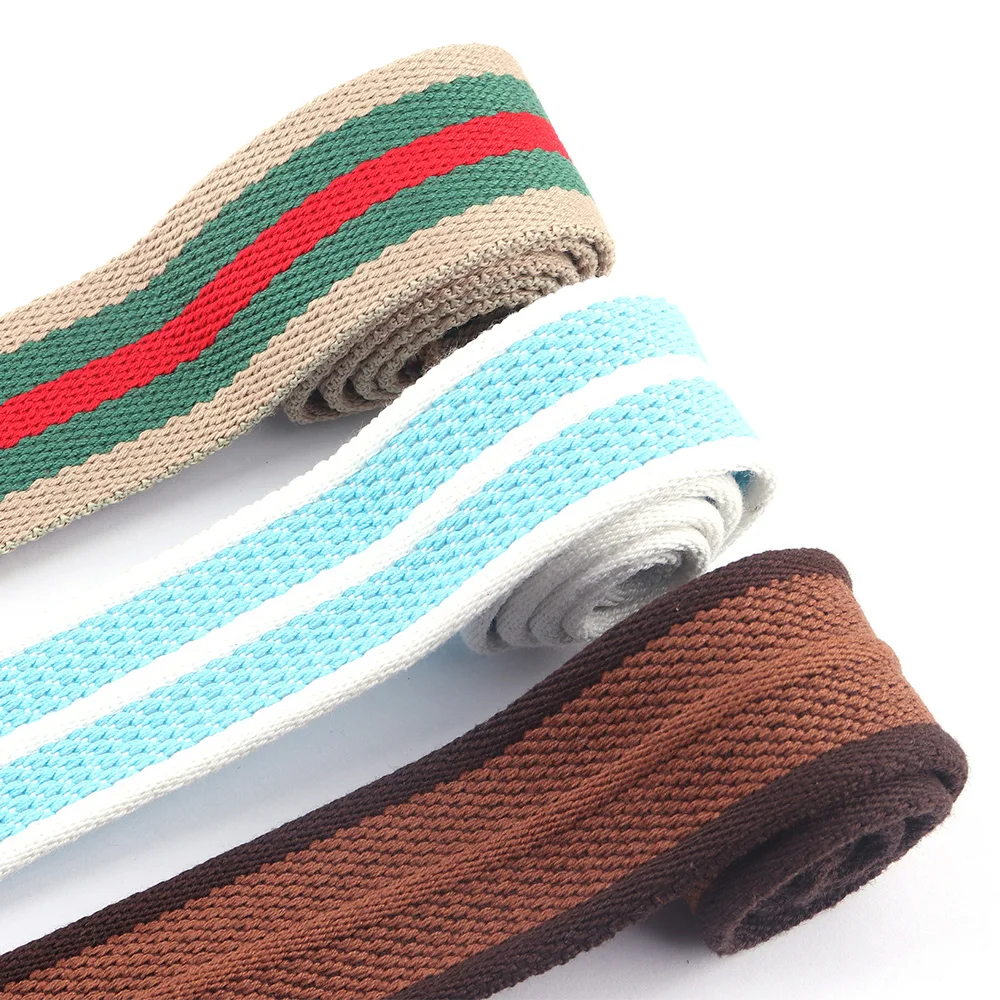 

1.5"(38mm) Cotton Stripe Webbing Backpack Fabric Strap Webbing Purse Making Leash Canvas Tote Bag Handbag Dog Collar Supplies