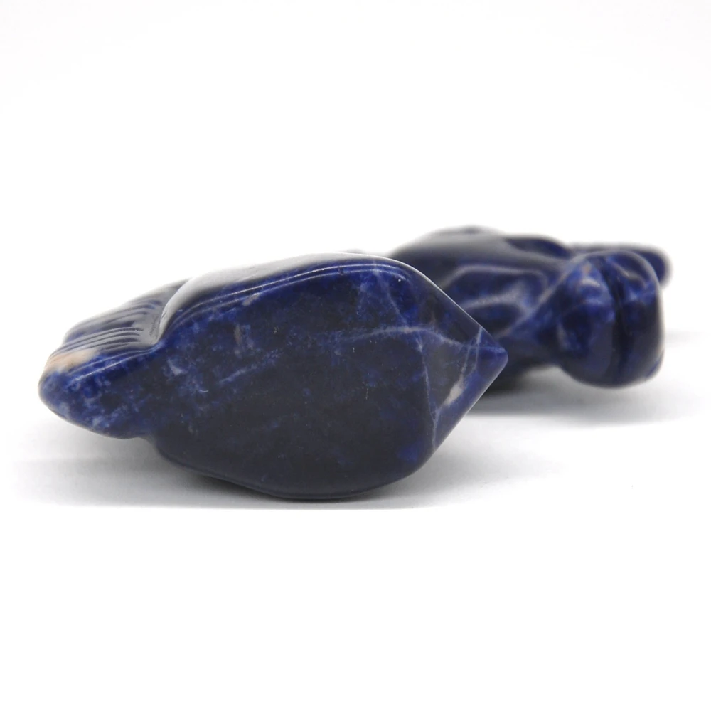 Статуя единорога 2 дюйма резной натуральный синий кальдалитовый камень